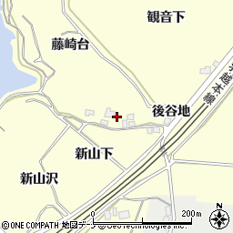 秋田県由利本荘市藤崎新山沢周辺の地図