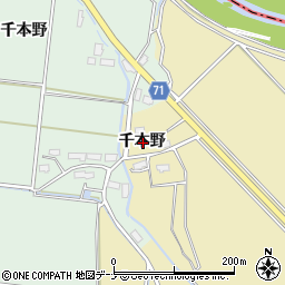 秋田県横手市下境千本野周辺の地図