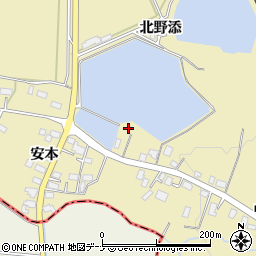 秋田県横手市安本中谷地7周辺の地図