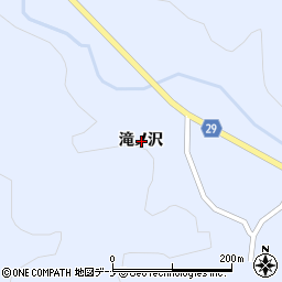 秋田県横手市大森町八沢木滝ノ沢周辺の地図
