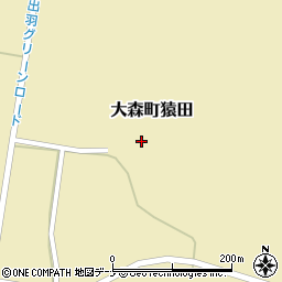 秋田県横手市大森町猿田（御嶽沢）周辺の地図
