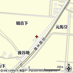 秋田県由利本荘市藤崎観音下周辺の地図