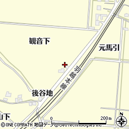 秋田県由利本荘市藤崎（観音下）周辺の地図