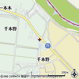 秋田県横手市黒川一本木11周辺の地図