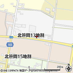 花巻市役所　笹間振興センター周辺の地図