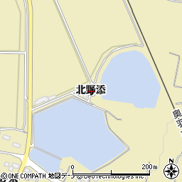 秋田県横手市安本北野添周辺の地図