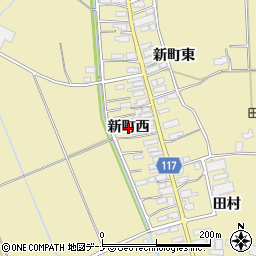 秋田県横手市大雄（新町西）周辺の地図