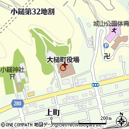 大槌町役場周辺の地図