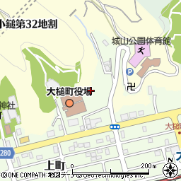 大槌町役場　出納室周辺の地図
