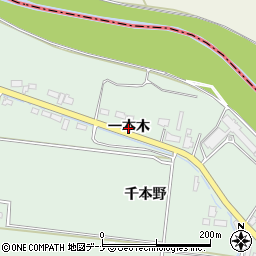 秋田県横手市黒川（一本木）周辺の地図