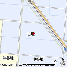 秋田県由利本荘市埋田（古堰）周辺の地図