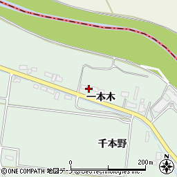 秋田県横手市黒川一本木57周辺の地図