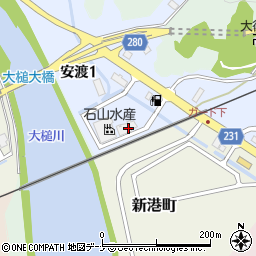 石山水産株式会社　大槌工場周辺の地図