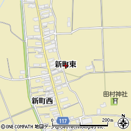 秋田県横手市大雄新町東周辺の地図