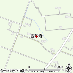 秋田県横手市金沢中野西法寺周辺の地図