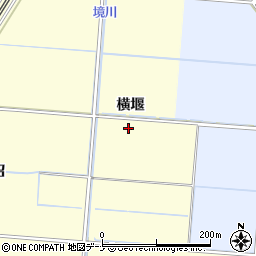 秋田県由利本荘市藤崎横堰周辺の地図