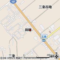秋田県由利本荘市三条前田71-5周辺の地図