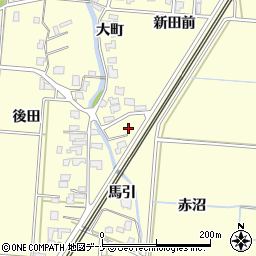 秋田県由利本荘市藤崎赤沼周辺の地図