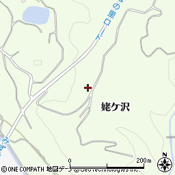 秋田県横手市金沢中野姥ケ沢周辺の地図