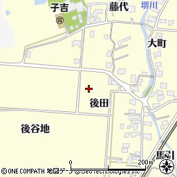 秋田県由利本荘市藤崎周辺の地図