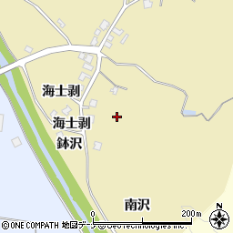 秋田県由利本荘市西目町海士剥南沢周辺の地図
