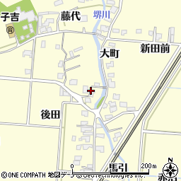 秋田県由利本荘市藤崎藤代周辺の地図