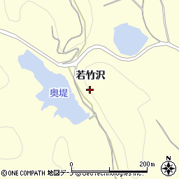 秋田県由利本荘市藤崎若竹沢周辺の地図