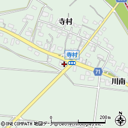 秋田県横手市黒川寺南周辺の地図