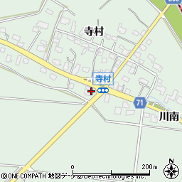 秋田県横手市黒川（寺南）周辺の地図