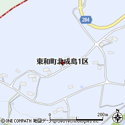 岩手県花巻市東和町北成島１区周辺の地図