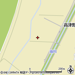 秋田県横手市大雄牛中島周辺の地図
