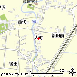 秋田県由利本荘市藤崎大町周辺の地図