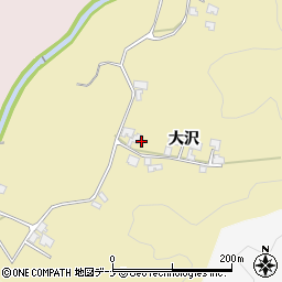 秋田県由利本荘市大沢大沢周辺の地図