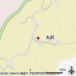 秋田県由利本荘市大沢（大沢）周辺の地図