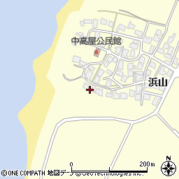 秋田県由利本荘市西目町出戸浜山12周辺の地図