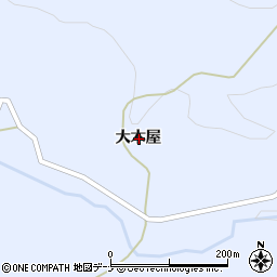 秋田県横手市大森町八沢木大木屋周辺の地図