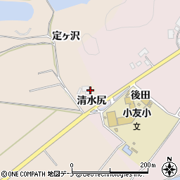 秋田県由利本荘市三条定ヶ沢周辺の地図
