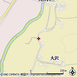 秋田県由利本荘市大沢大沢4周辺の地図