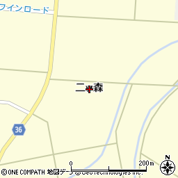 秋田県横手市大森町十日町二ッ森周辺の地図