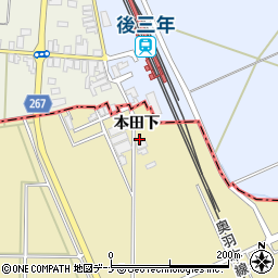 秋田県横手市安本本田下67周辺の地図