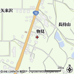 秋田県横手市金沢中野物見59周辺の地図