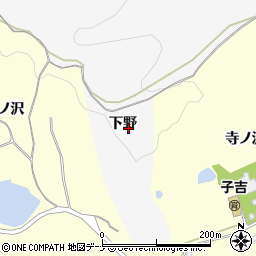 秋田県由利本荘市薬師堂下野周辺の地図