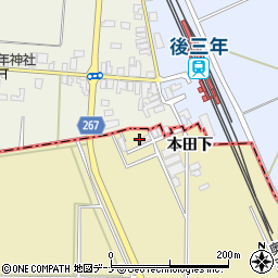 秋田県横手市安本本田下1周辺の地図