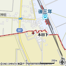 秋田県横手市安本本田下1-5周辺の地図