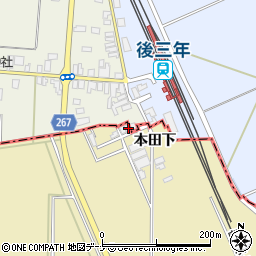 秋田県横手市安本本田下71周辺の地図