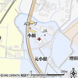 秋田県由利本荘市埋田小館周辺の地図