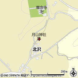 月山神社周辺の地図