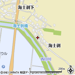 秋田県由利本荘市西目町海士剥海士剥48-1周辺の地図