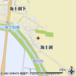 秋田県由利本荘市西目町海士剥（海士剥）周辺の地図