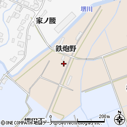 秋田県由利本荘市三条鉄炮野周辺の地図